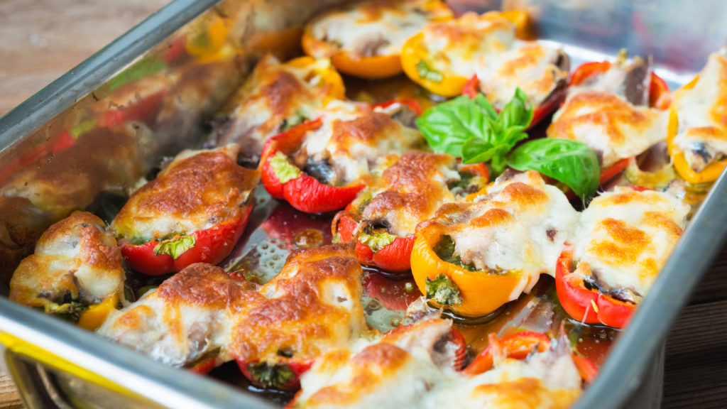 Stuffed Mini Peppers with sardines and mozzarella